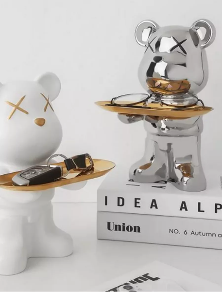 Изображение товара Подставка декоративная Merry Bear Home Decor Violent Bear / 30001210 (серебро)