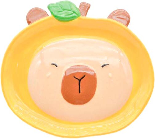 Изображение товара Тарелка столовая обеденная ILikeGift Capybara mandarin / FC242584