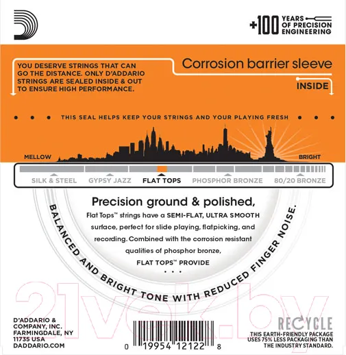 Изображение товара Струны для акустической гитары D'Addario EFT15