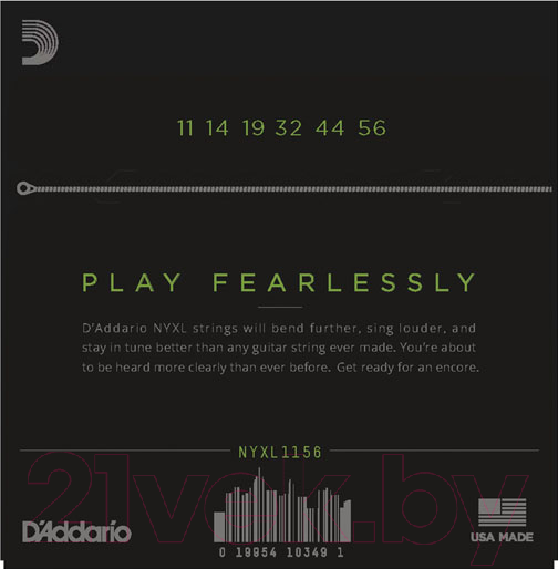 Изображение товара Струны для электрогитары D'Addario NYXL1156