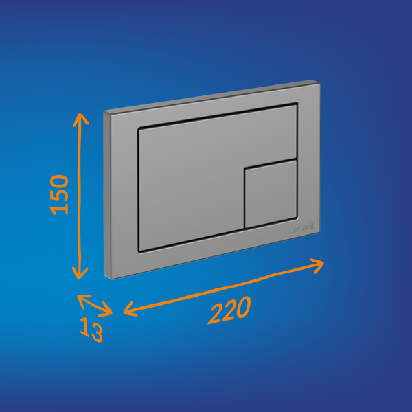 Изображение товара Унитаз подвесной с инсталляцией Cersanit Brasko Slim 64824 + Aqua M 40 68177 с кнопкой Corner 64107 (кнопка хром матовый)