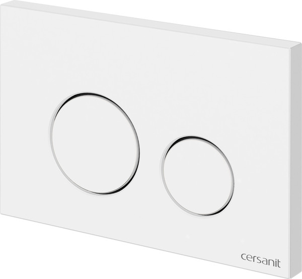 Изображение товара Унитаз подвесной с инсталляцией Cersanit Brasko Slim 64824 + Aqua M 40 68177 с кнопкой Twins 63526 (кнопка белый)