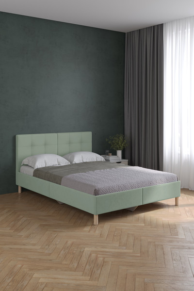 Изображение товара Полуторная кровать Mio Tesoro 734 140x200 (серо-зеленый 1328)