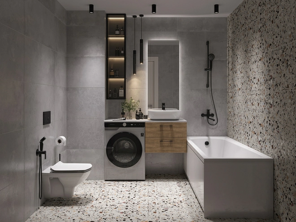 Изображение товара Инсталляция для унитаза Cersanit Aqua Smart M 40 68177 с кнопкой Twins 63525 (кнопка черный матовый)