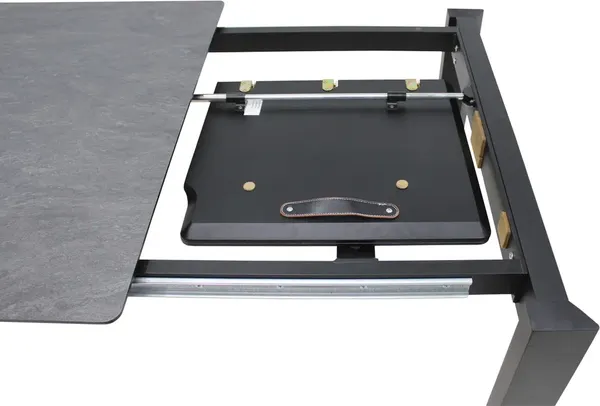 Изображение товара Обеденный стол Виста Бонн HPL 85x138/185 ВС/495 (камень серый/матовый черный)