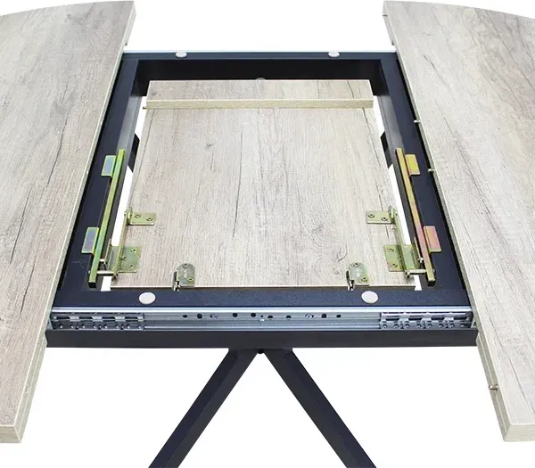 Изображение товара Обеденный стол Виста Парма-2 100x135 ВС/421 (каньон дуб/черный муар)