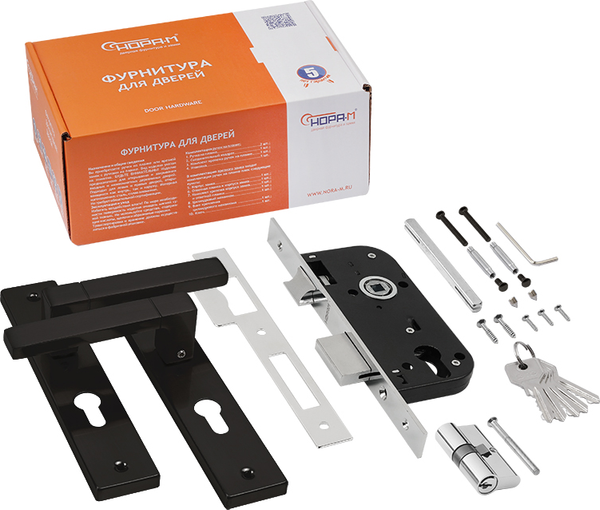 Изображение товара Замок врезной Нора-М N109-70 Л (черный)