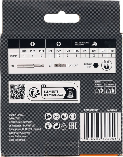 Изображение товара Набор бит DeWalt DT70901T-QZ