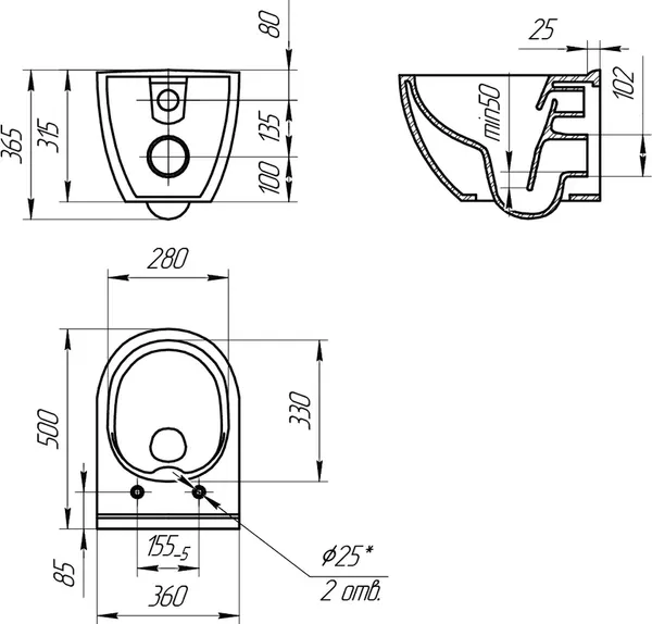 Изображение товара Унитаз подвесной с инсталляцией Cersanit Brasko Slim 64824 + Aqua Prime М 50 68179 с кнопкой Twins 63526 (кнопка белый)