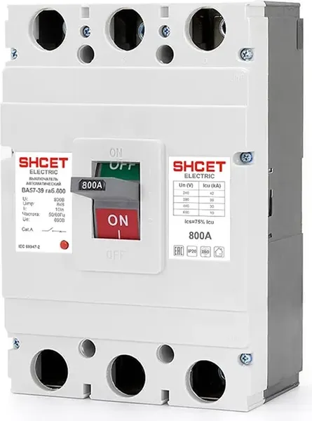 Изображение товара Выключатель автоматический SHCET ВА 57- 39 3Р 630А 38кА / S0000606