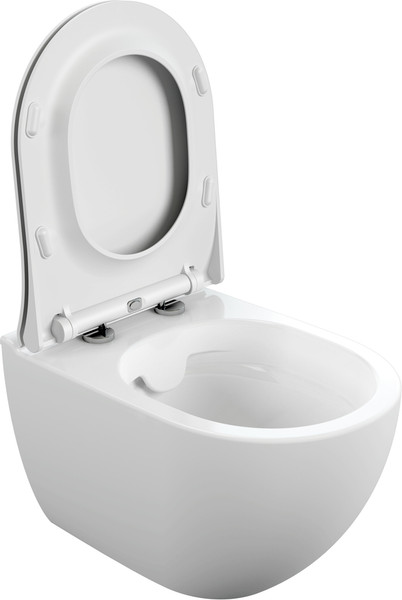 Изображение товара Унитаз подвесной с инсталляцией Cersanit Brasko Slim 64824 + Aqua Prime М 50 68179 с кнопкой Twins 63523 (кнопка хром глянцевый)