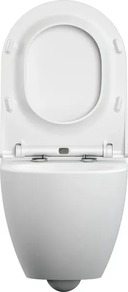 Изображение товара Унитаз подвесной с инсталляцией Cersanit Brasko Slim 64824 + Aqua Prime М 50 68179 с кнопкой Twins 63525 (кнопка черный матовый)