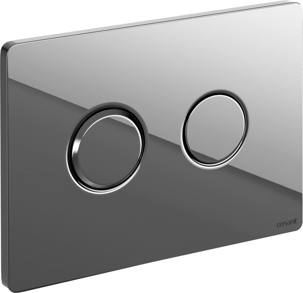 Изображение товара Унитаз подвесной с инсталляцией Cersanit Brasko Slim 64824 + Aqua 50 68178 +Accento Circle для Aqua 69074 (кнопка хром глянец)