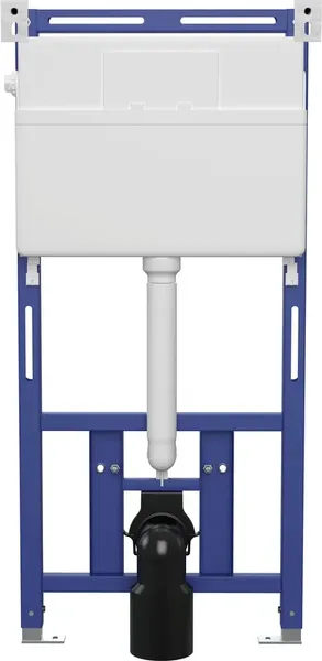 Изображение товара Унитаз подвесной с инсталляцией Cersanit Brasko Slim 64824 + Aqua 50 68178 +Accento Circle для Aqua 69074 (кнопка хром глянец)