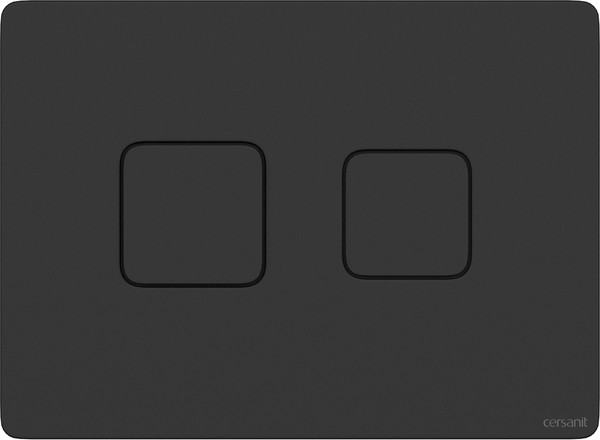 Изображение товара Унитаз подвесной с инсталляцией Cersanit Brasko Slim 64824 + Aqua 50 68178 +Accento Circle для Aqua 69078 (кнопка черный матовый)