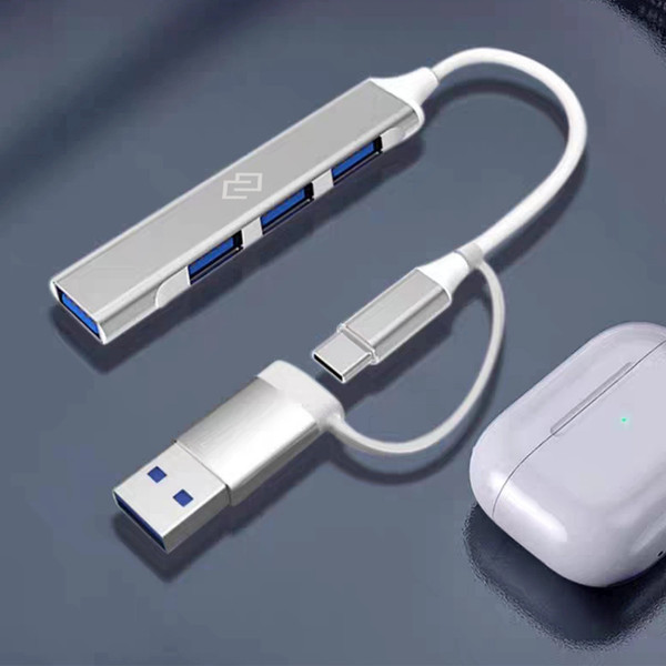 Изображение товара USB-хаб Digma DHUB-4USB-AC-3.0 (серебристый)