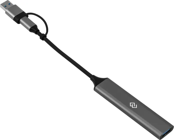 Изображение товара USB-хаб Digma DHUB-4USB-AC-3.0 (серебристый)