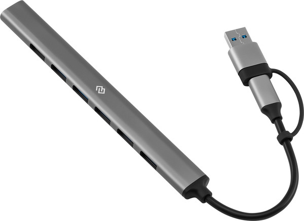 Изображение товара USB-хаб Digma DHUB-7USB-AC-2.0 (серебристый)