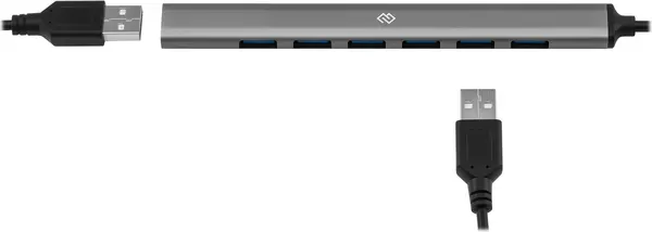 Изображение товара USB-хаб Digma DHUB-7USB-AC-2.0 (серебристый)