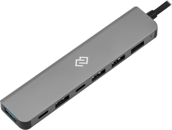 Изображение товара USB-хаб Digma DHUB-7USB-AC (серебристый)