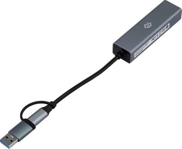 Изображение товара Док-станция для ноутбука Digma DHUB-LAN-4PORT (серебристый)