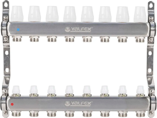 Изображение товара Коллекторная группа отопления Valfex 3/4" / VF.582.0608 (1"x8 выходов)