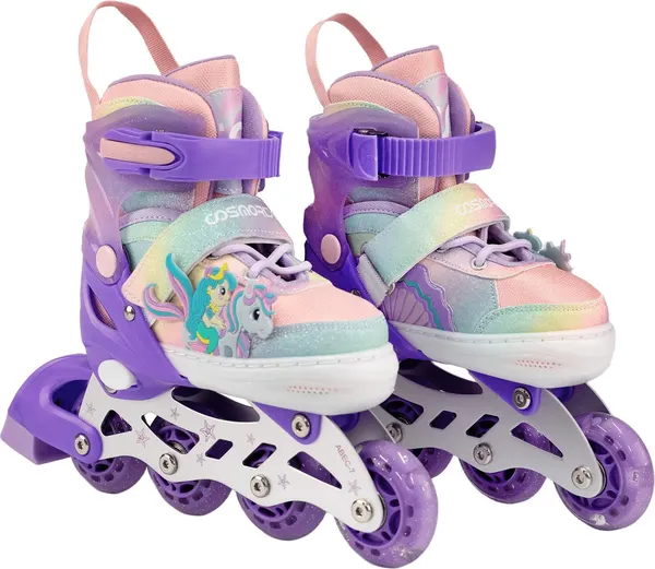Изображение товара Роликовые коньки CosmoRide Cleo (р-р 31-34, белый/фиолетовый)