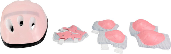 Изображение товара Роликовые коньки CosmoRide Fei + набор защиты (р-р 27-30, белый/розовый)