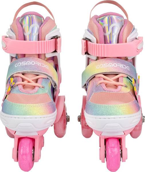 Изображение товара Роликовые коньки CosmoRide Fei + набор защиты (р-р 31-34, белый/розовый)