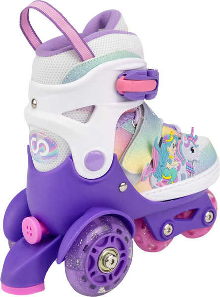 Изображение товара Роликовые коньки CosmoRide Fei + набор защиты (р-р 27-30, белый/фиолетовый)