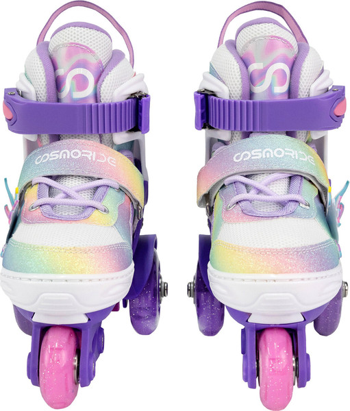 Изображение товара Роликовые коньки CosmoRide Fei + набор защиты (р-р 27-30, белый/фиолетовый)