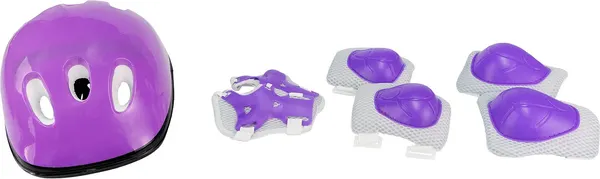 Изображение товара Роликовые коньки CosmoRide Fei + набор защиты (р-р 31-34, белый/фиолетовый)