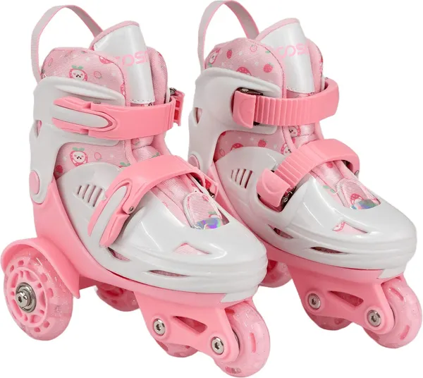 Изображение товара Роликовые коньки CosmoRide Honey + набор защиты (р-р 31-34, белый/розовый)