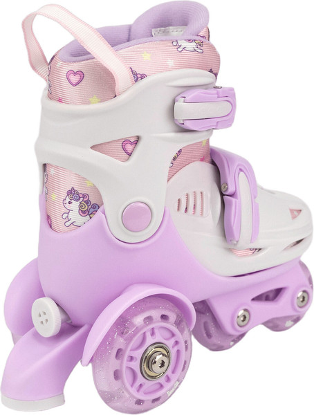 Изображение товара Роликовые коньки CosmoRide Honey + набор защиты (р-р 27-30, белый/фиолетовый)