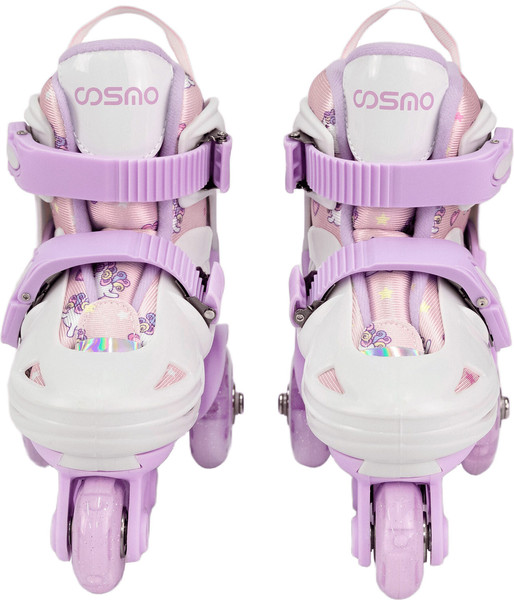 Изображение товара Роликовые коньки CosmoRide Honey + набор защиты (р-р 31-34, белый/фиолетовый)
