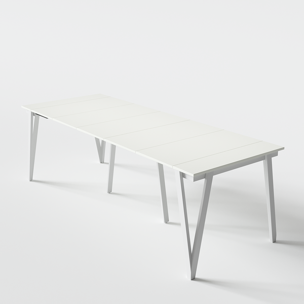 Изображение товара Консольный столик Aledar W 90x40/240x76 (белый матовый белый альпийский)