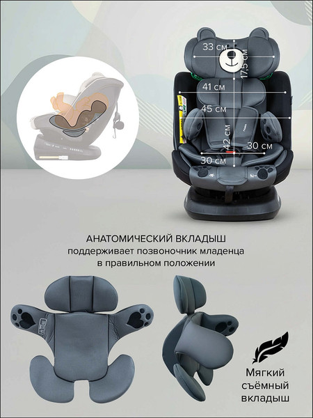 Изображение товара Автокресло Pituso Weby (серый)