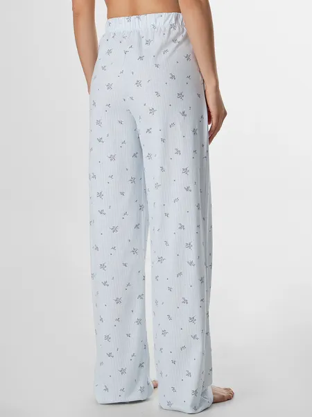 Изображение товара Штаны домашние Mark Formelle 532524-1 (р.164/170-110, цветы на голубой полоске)