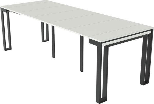 Изображение товара Стол-трансформер Aledar F2 90x40/240x76 (черный муар/белый альпийский)