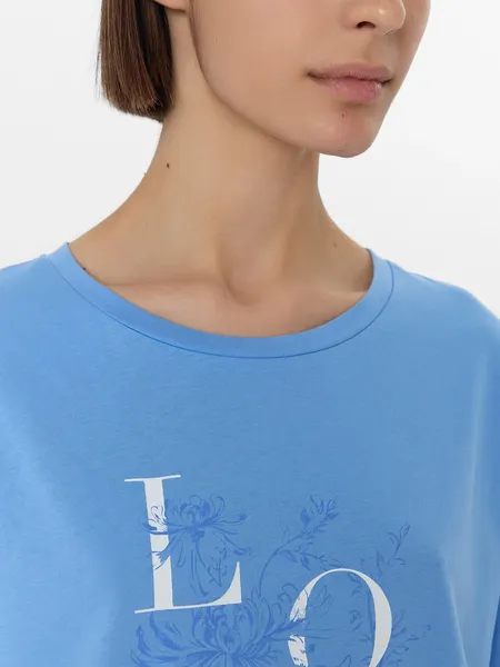 Изображение товара Комплект домашней одежды Mark Formelle 592370 (р.164/170-96-102, сине-голубой/узор на голубом)