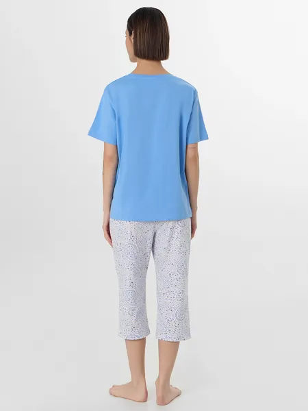 Изображение товара Комплект домашней одежды Mark Formelle 592370 (р.164/170-96-102, сине-голубой/узор на голубом)
