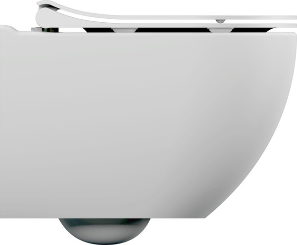 Изображение товара Унитаз подвесной с инсталляцией Cersanit Brasko Slim 64824 + Aqua 50 68178 +Accento Circle для Aqua 69083 (кнопка золото глянец)