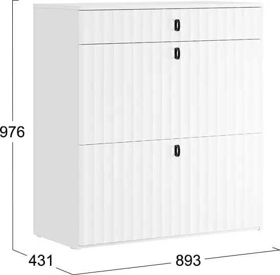 Изображение товара Тумба ТриЯ Тиффани 900 Исп.2.2 / 289702 (белый снег/белый софт)