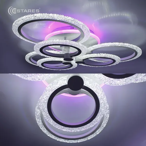 Изображение товара Люстра Estares Lily RGB 100W 7R-APP-650X115-WHITE/WHITE-220-IP20