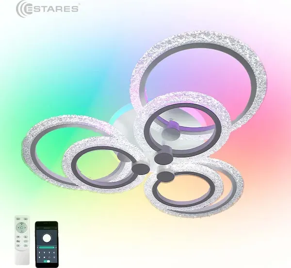 Изображение товара Люстра Estares Lily RGB 100W 7R-APP-650X115-WHITE/WHITE-220-IP20