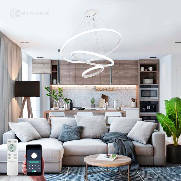 Изображение товара Люстра Estares Latte 70W 3R-APP-600x1100-WHITE/WHITE-220-IP20