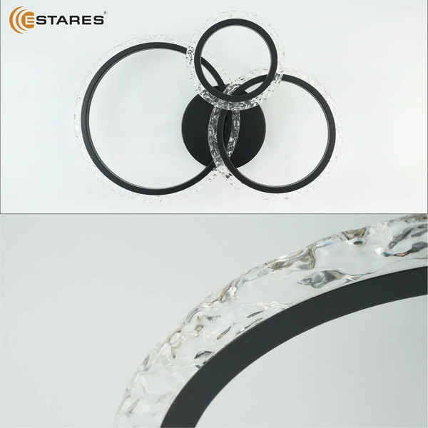 Изображение товара Люстра Estares Trio 70W 3R APP-510x380x107-BLACK/CLEAR-220-IP20