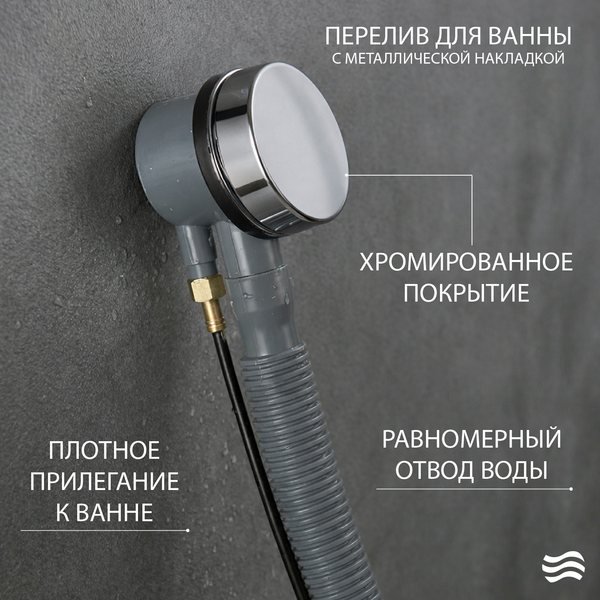 Изображение товара Ванна стальная Lauter Brio 160 / 21S1600 + сифон 21Y32000 (с ножками, с шумоизоляцией)