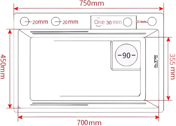 Изображение товара Мойка кухонная со смесителем Diadonna DS7545B-1