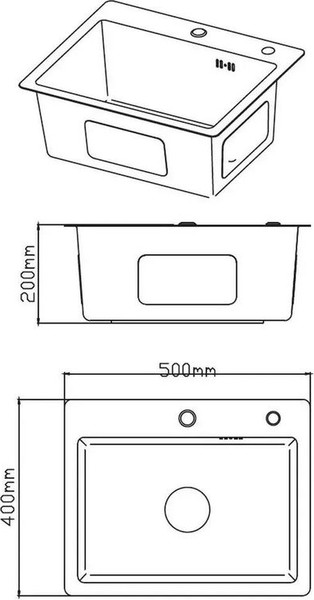 Изображение товара Мойка кухонная Diadonna S5040B-1